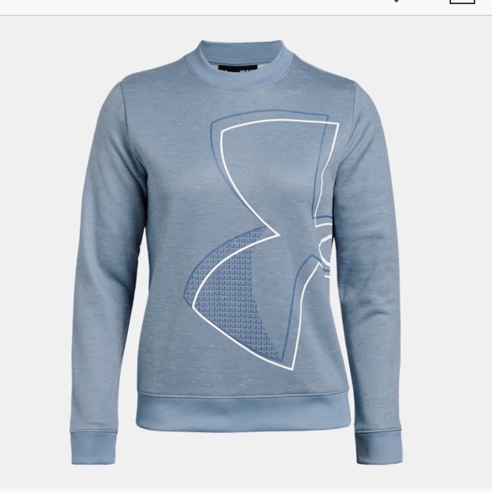 UA ARMOUR FLEECE CREW EXPLODED LOGO PULLOVER - Picture 4 of 5